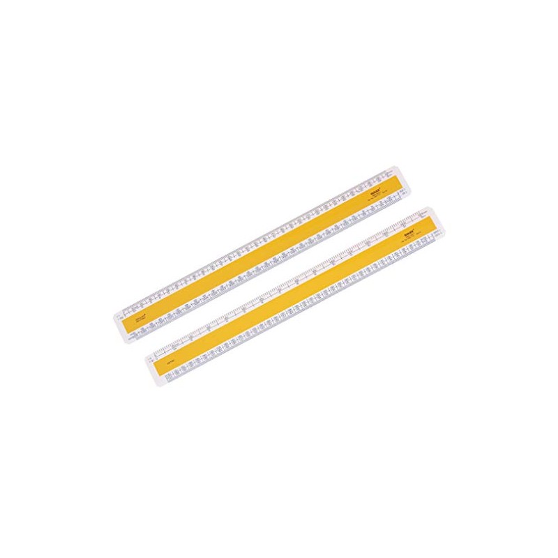 Rulex Verulam 30cm 12 inch Flat Oval Metric Scale Ruler