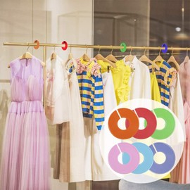 Pack of 40 Size Finder Clothes Hangers, Plastic Baby Size Divider, 9 cm Diameter Hanger, Size Divider, Writeable Baby Clothing Separator, Size Identification for Clothes & Wardrobe Classification