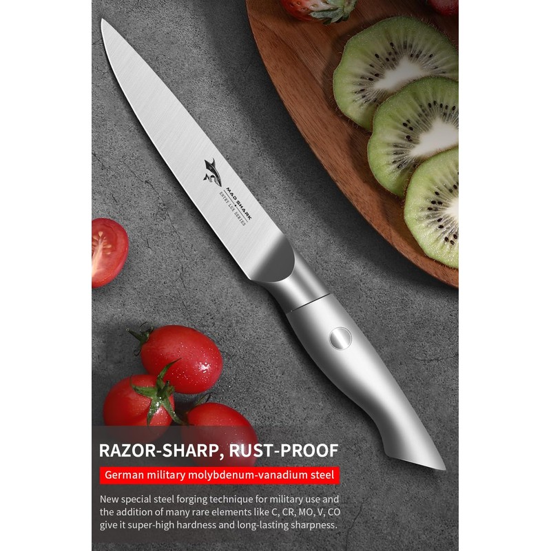 MAD SHARK Premium Paring Knife 5 Inch Small Kitchen knife,