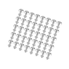 PARSLUCK 40 Pcs Aluminum Alloy License Plate Bolt Screw Nuts for Car Motorcycle Silver Tone Stable