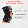 XN8 Hinged Knee Support Brace Adjustable Open Patella Anti-Slip Breathable