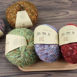 RK-HYTQWR 3X 50G Hand-Woven Alpaca Colorful Soft Crochet Baby Warm Diy Knitting Wool Yarn,Alpaca Wool Yarn,Sugar Orange