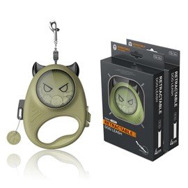 Retractable Dog Leash | 13ft/4m Length | For Dogs Up to 25kg/55lbs | Cute Animal Designs | Durable (Green)