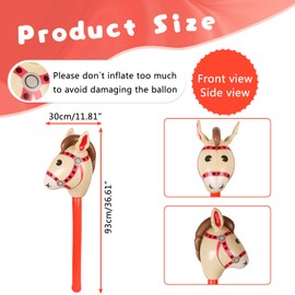 UHOMENY 4Pcs Horse Head Shaped Balloons for Party,Red Horse Balloons for Animal Theme Party Birthday Party Decoration Favors,37 Inches