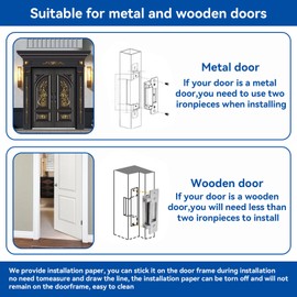 2025 Upgraded ANSI Standard Heavy Duty Electric Door Strike Lock for Door Access Control System Fail-Secure Fail-Safe Adjustable Access Control Cylindrical Locksets (Input Voltage 12VDC), Silver
