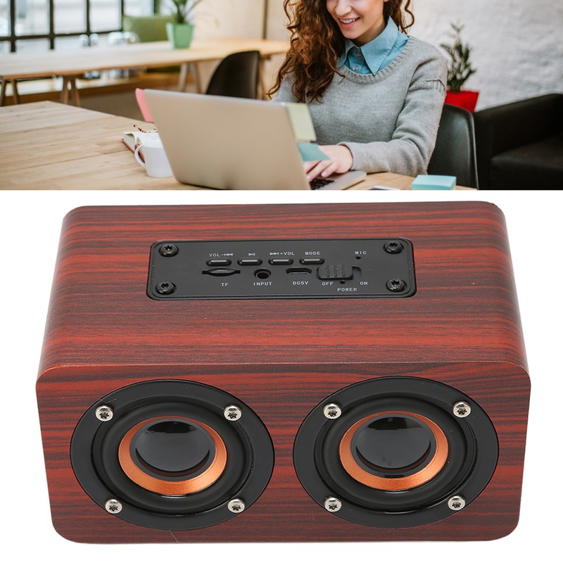 Retro Bluetooth Speaker Built in Mic Portable Wireless Speaker Supports