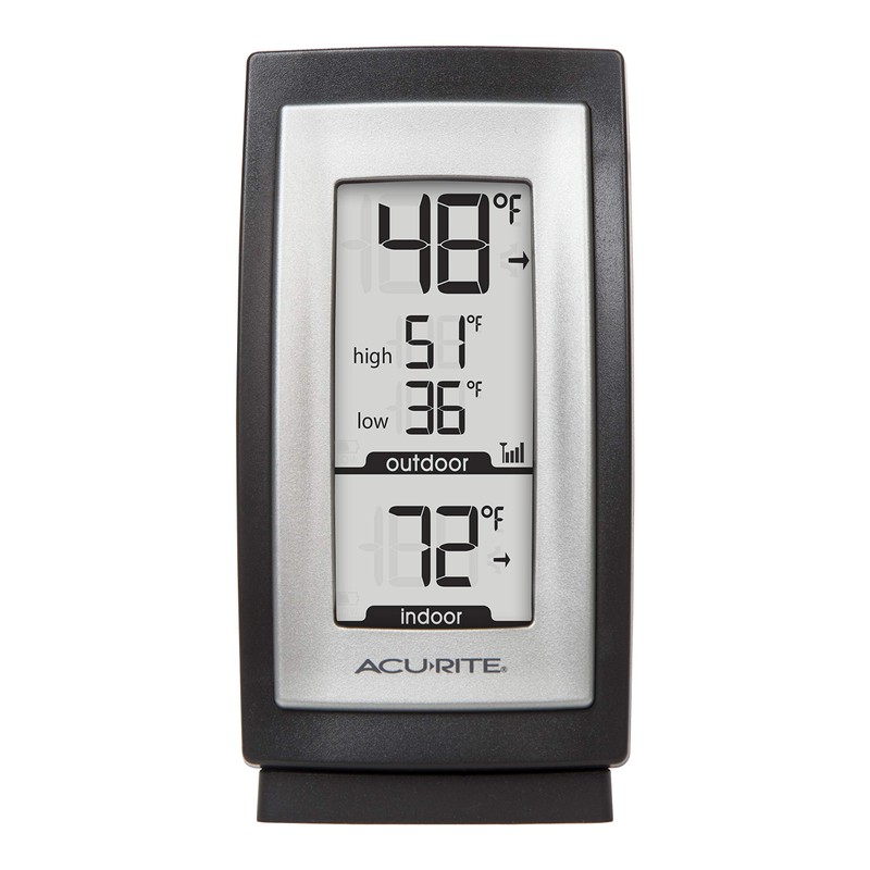 AcuRite 00831A2 Digital Thermometer with Indoor / Outdoor Temperature,Black