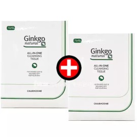Chamzone 1+1 참존 징코 내츄럴 올인원 클린싱 티슈 리필110매 1+1 Charmzone Zingko Natural All-in-One Cleansing Tissue Refill 110 Sheets