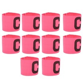 Football Captain Armband, 10Pcs Soccer Elastic Captain Armband Adjustive Nylon Basketball Player Bands for Adult Youth(pink)