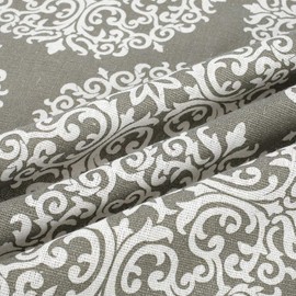 Round Tablecloth, 47/59 in Cotton Linen Fabric Circular Table Cover in Nordic Style Wrinkle-proof Dust-Proof Shrink-Proof Table Cover for Kitchen Dining Farmhouse Tabletop Decoration (Grey-style 2, 150cm)