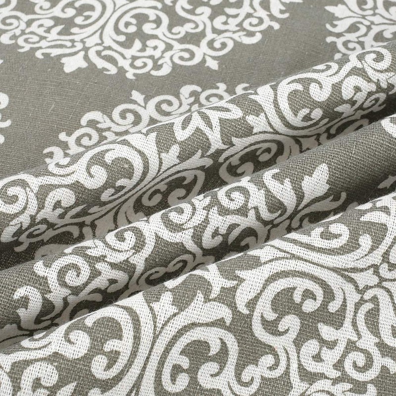 Round Tablecloth, 47/59 in Cotton Linen Fabric Circular Table Cover