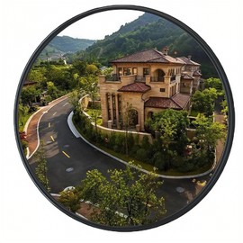 12” Acrylic Indoor Convex Mirror with Plastic Back,Adjustable Wide Angle View Security Traffic Mirror Indoor,for The Garage Blind Spot