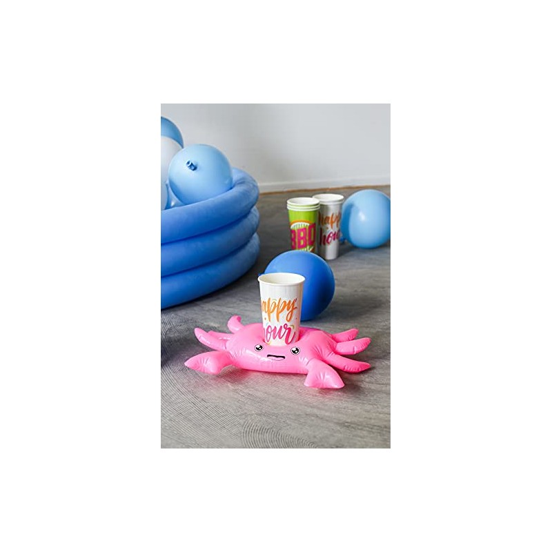 Folat 20288 Inflatable Floating Crab Cup Holder Pink