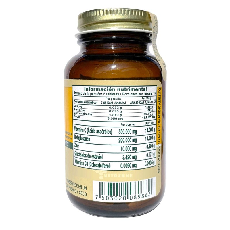 Biomiral Vitamina C Betaglucanos Zinc y Vitamina D3 - 30