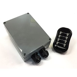 GAMA Electronics RF Remote Control System, (4) 120VAC outputs with Auxiliary Switch Leads