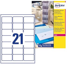 Avery Clear Laser Printer Labels
