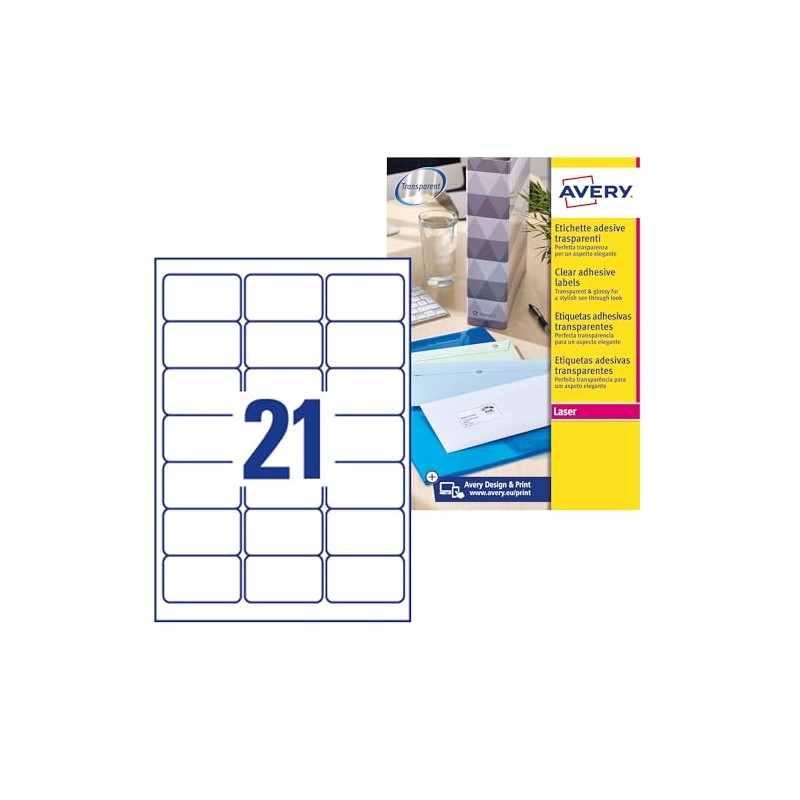 Avery Clear Laser Printer Labels
