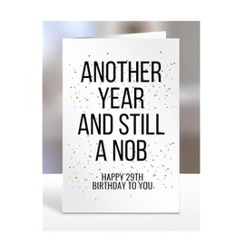 Year Older Nob, Mens 29TH Birthday Card Gifts for Women, Men, Presents for him, her, Christmas Present from Family and Friends, Funny Memory, A5-155_13