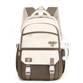 Color-block Backpack for Girls，Middle-School Primary Elementary Bookbags Kids Schoolbag for Teen Girls