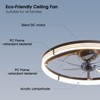 LUDOMIDE 24 Inch Ceiling Fans with Lights and Remote, Modern