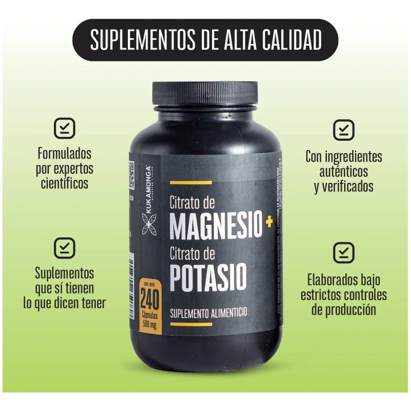 Citrato De Magnesio Citrato De Potasio - 240 Cpsulas Citrate