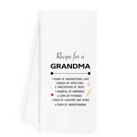 Grandma Kitchen Towels, Grandma Gift Ideas Dish Towels Tea Towels for Kitchen, Best Grandma Gifts Hand Towels, Grandma Gifts from Grandchildren, Grandma Gifts for Christmas, 16x24 Inch