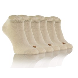 Sesto Senso Bamboo Socks Natural Organic Low Sneakers Women Men 3 Pack 36-37 Beige
