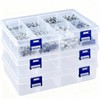3Pcs Jewellery Storage Boxes, Bead Earring Clear Plastic Storage Boxes