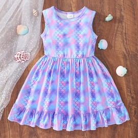 Toddler Baby Girl Bowknot Dress Sleeveless Blue Tutu Girls Sundress Fluffy A-line Party Birthday Princess Dress 18-24 Months