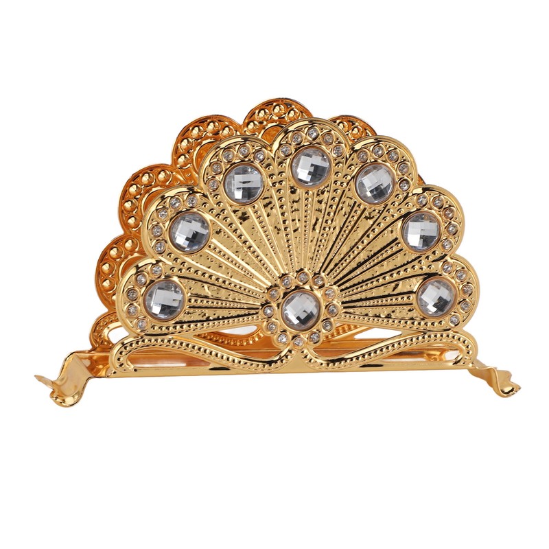 Golden Metal Napkin Holder Exquisite Light Luxury European Style Zinc
