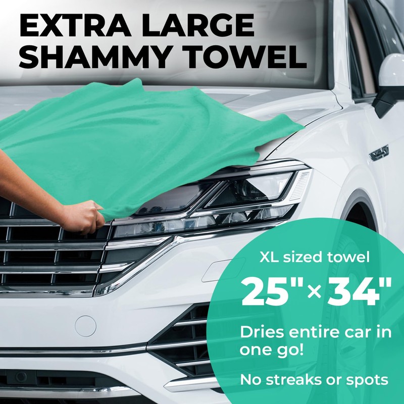 Premium XL Shammy Towel - Super Absorbent Chamois Towel -