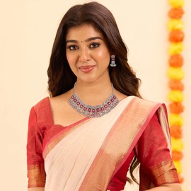 EVER FAITH Indian Jewellery Sets for Women, Ethnic Vintage Gold Statement Bollywood Rhinestone Crystal Necklace Earrings Set Formal Evening Jewellery for Indian Dresses, Crystal