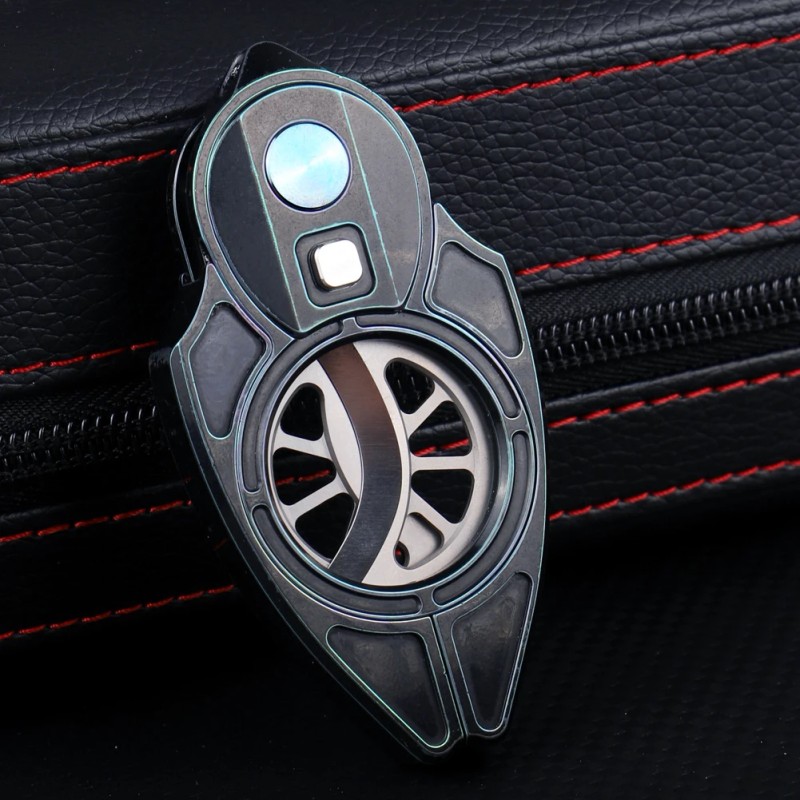 Stock Titanium Alloy Handle VG10 Blade Cigar Scissors Portable Cigar