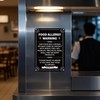 YIKIADA 4 Pack Food Allergy Warning Sign 10 × 7
