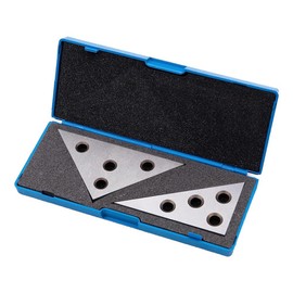 RANJOVER Solid Angle Plate Set 30-60-90 Degree & 45-45-90 Degree, Triangle Angle Block Hardened Steel with Precision Ground Angle Easy Install