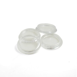 Design61 Furniture Coasters for Round Furniture Feet Roller Coasters Piano Coasters Floor Protection Caps for Feet up to 40 mm Pack of 4 Crystal Clear