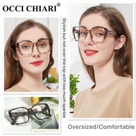 OCCI CHIARI Extra Wide Reading Glasses Women 1.75x,Comfortable Readers Glasses(1.0 1.25 1.5 1.75 2.0 2.25 2.5 2.75 3.0 3.5 4.0)