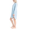 Ocean Pacific Waffle Knit Sleepshirt, Henley Long Sleeve Nightgown, White