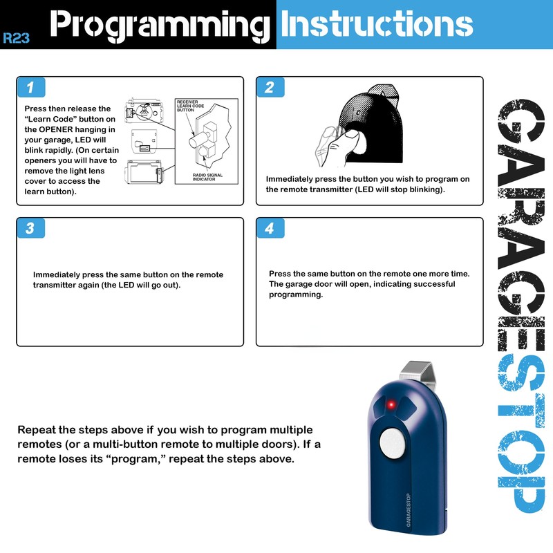 1 for Genie ACSCTG Type 1 Button Remote, GIT-1 390Mhz