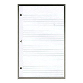 Ruled Filler Paper, 8-1/2 x 5-1/2 Inches, 3-Hole, Mylar-Reinforced 50lb White Offset - Pack of 100 Sheets