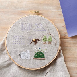 Clover Embroidery Chakopy, One Side, Pack of 5, Purple 24-147