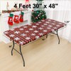 misaya Rectangle Vinyl Tablecloth, Fitted Table Cover, 100% Waterproof, Elastic
