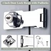 TOP-VIGOR 3 Inch Keyed Hasp Lock and Staple with Padlock,