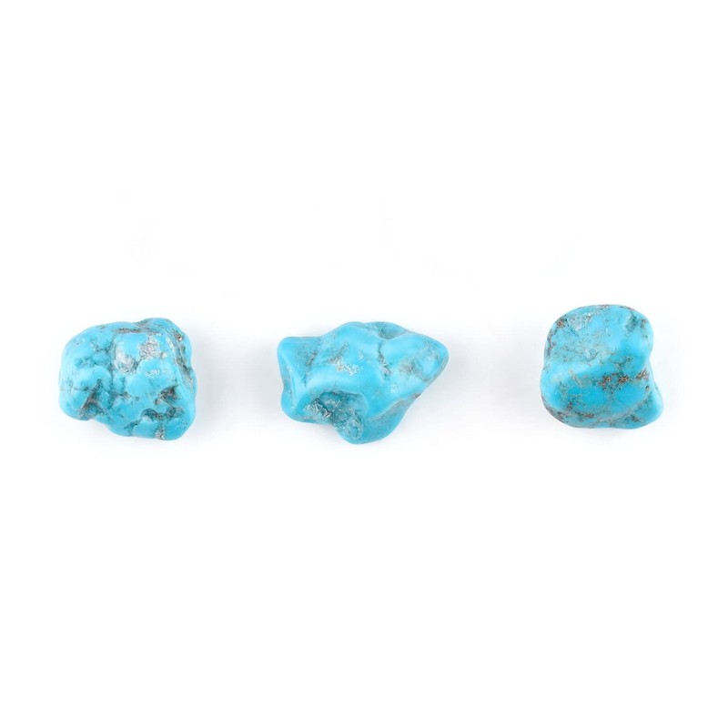 QNAVIC 3pcs Natural Raw Blue Turquoise Stone, Chakra Healing Crystal,