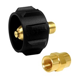 Joywayus QCC1 Nut Propane Adapter Brass Gas Regulator Valve Fittings with 1/4 Inch NPT Pipe Thread and Adapter for QCC1 Propane Tank