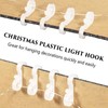 ZEACCT Pack of 100 Mini Gutter Hooks, Plastic Fairy Lights