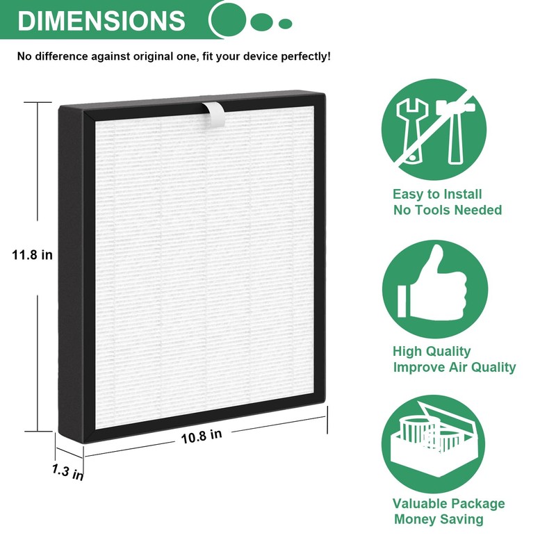 Skydiras TZ-K2 True HEPA Filter Replacement, Compatible with ToLife TZ-K2