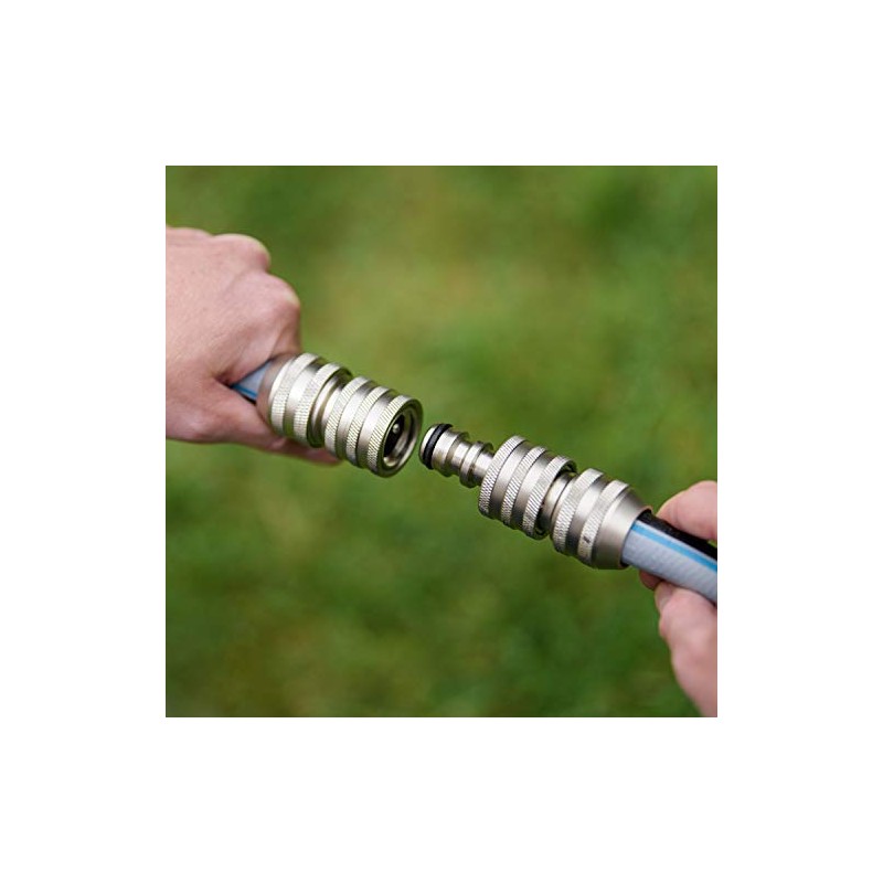 Flopro Professional Metal Double Male Hose Connector, Chrome