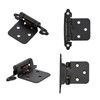 Home Expert 4 Pack (2 Pairs) Matte Black Cabinet Hinges