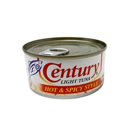 Century Tuna Hot & Spicy Flaked Light Tuna in Oil | High in Protein and Rich in Omega 3 DHA Canned Tuna, 4.9 Ounce (Pack of 6)